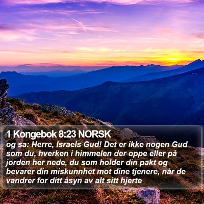 1 Kongebok 8:23 NORSK Bible Verse Image