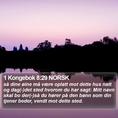 1 Kongebok 8:29 NORSK Bible Verse Image