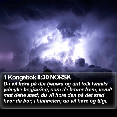 1 Kongebok 8:30 NORSK Bible Verse Image