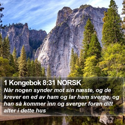 1 Kongebok 8:31 NORSK Bible Verse Image