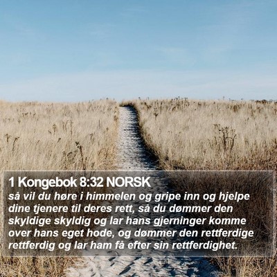 1 Kongebok 8:32 NORSK Bible Verse Image