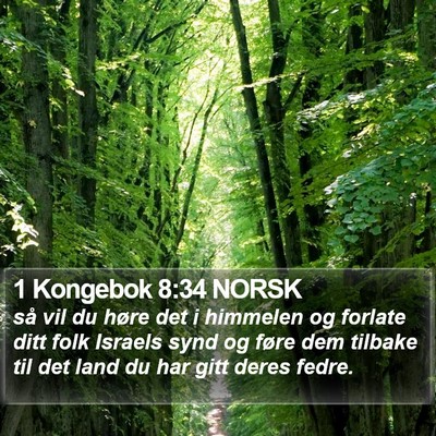 1 Kongebok 8:34 NORSK Bible Verse Image