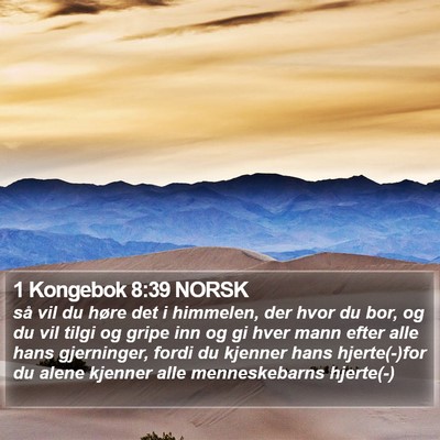 1 Kongebok 8:39 NORSK Bible Verse Image