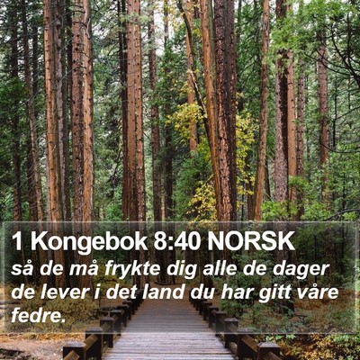 1 Kongebok 8:40 NORSK Bible Verse Image