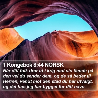 1 Kongebok 8:44 NORSK Bible Verse Image