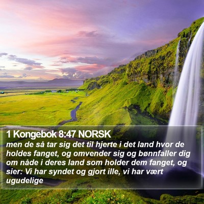 1 Kongebok 8:47 NORSK Bible Verse Image
