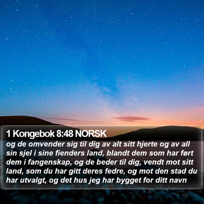 1 Kongebok 8:48 NORSK Bible Verse Image
