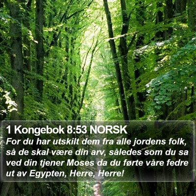 1 Kongebok 8:53 NORSK Bible Verse Image