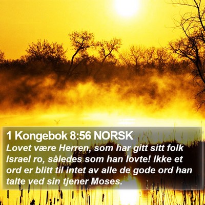 1 Kongebok 8:56 NORSK Bible Verse Image