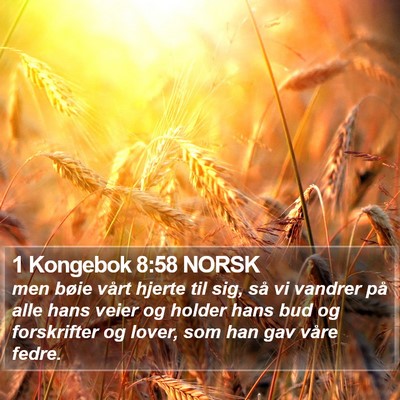 1 Kongebok 8:58 NORSK Bible Verse Image