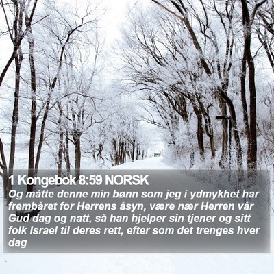 1 Kongebok 8:59 NORSK Bible Verse Image