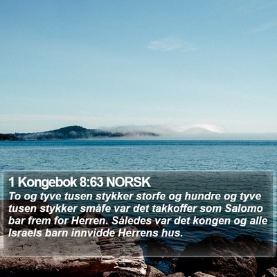 1 Kongebok 8:63 NORSK Bible Verse Image