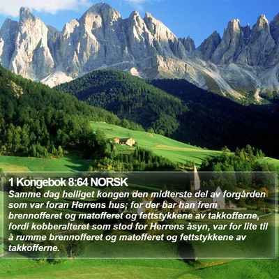 1 Kongebok 8:64 NORSK Bible Verse Image