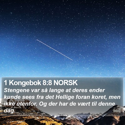 1 Kongebok 8:8 NORSK Bible Verse Image