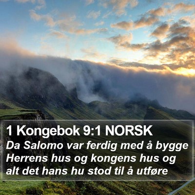 1 Kongebok 9:1 NORSK Bible Verse Image