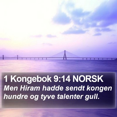 1 Kongebok 9:14 NORSK Bible Verse Image
