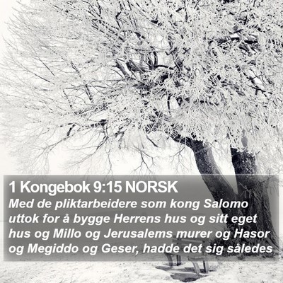 1 Kongebok 9:15 NORSK Bible Verse Image