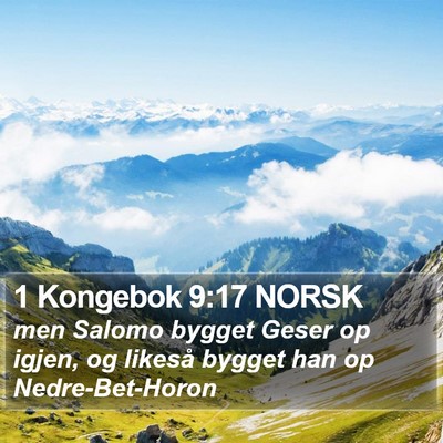 1 Kongebok 9:17 NORSK Bible Verse Image