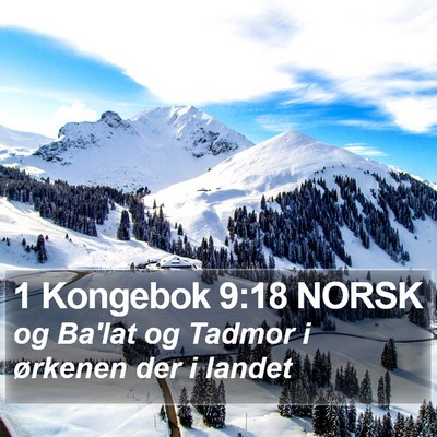 1 Kongebok 9:18 NORSK Bible Verse Image