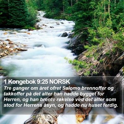 1 Kongebok 9:25 NORSK Bible Verse Image