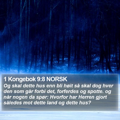 1 Kongebok 9:8 NORSK Bible Verse Image