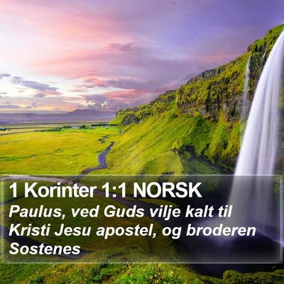1 Korinter 1:1 NORSK Bible Verse Image