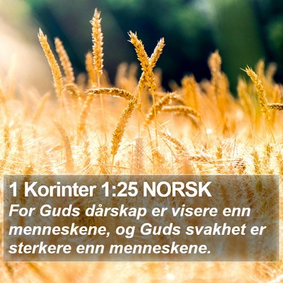 1 Korinter 1:25 NORSK Bible Verse Image