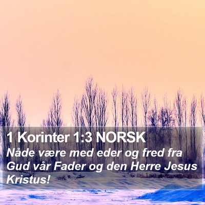 1 Korinter 1:3 NORSK Bible Verse Image
