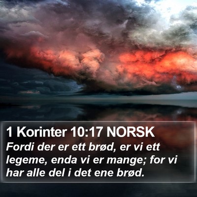 1 Korinter 10:17 NORSK Bible Verse Image
