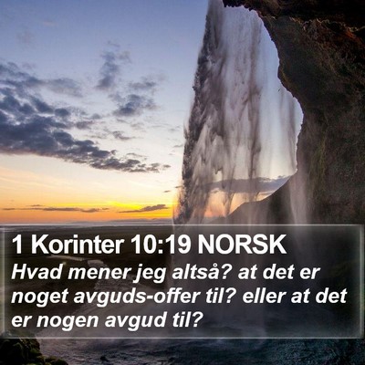 1 Korinter 10:19 NORSK Bible Verse Image