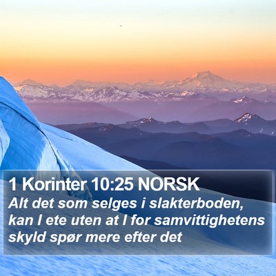 1 Korinter 10:25 NORSK Bible Verse Image