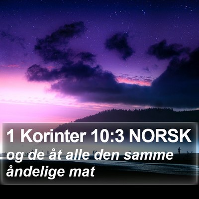 1 Korinter 10:3 NORSK Bible Verse Image