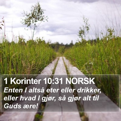 1 Korinter 10:31 NORSK Bible Verse Image