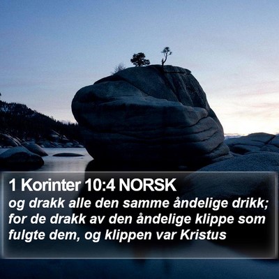 1 Korinter 10:4 NORSK Bible Verse Image
