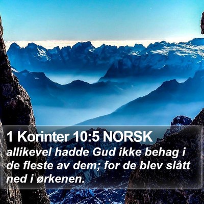 1 Korinter 10:5 NORSK Bible Verse Image