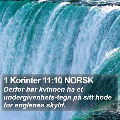 1 Korinter 11:10 NORSK Bible Verse Image