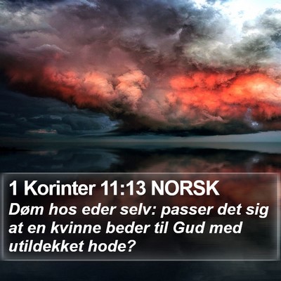 1 Korinter 11:13 NORSK Bible Verse Image