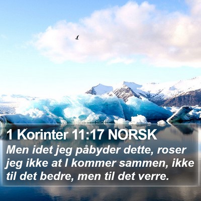 1 Korinter 11:17 NORSK Bible Verse Image
