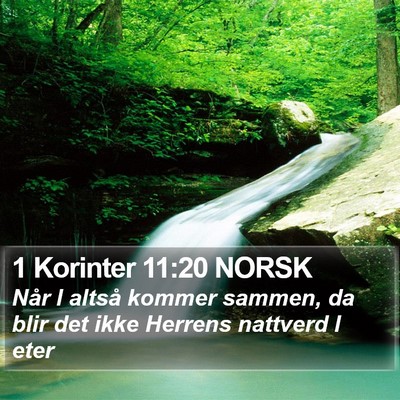 1 Korinter 11:20 NORSK Bible Verse Image