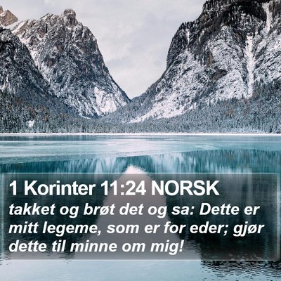 1 Korinter 11:24 NORSK Bible Verse Image