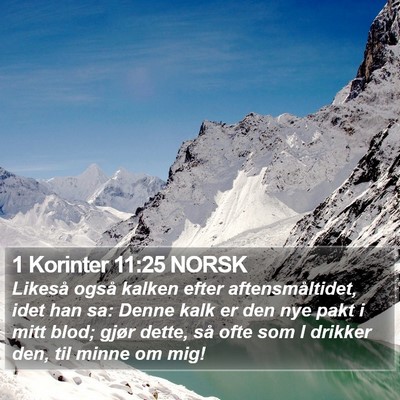 1 Korinter 11:25 NORSK Bible Verse Image