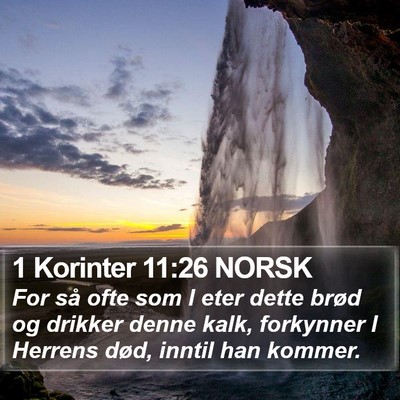 1 Korinter 11:26 NORSK Bible Verse Image