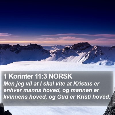 1 Korinter 11:3 NORSK Bible Verse Image