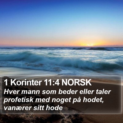 1 Korinter 11:4 NORSK Bible Verse Image