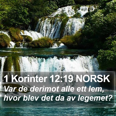 1 Korinter 12:19 NORSK Bible Verse Image