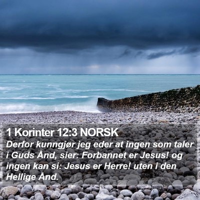 1 Korinter 12:3 NORSK Bible Verse Image