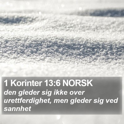 1 Korinter 13:6 NORSK Bible Verse Image