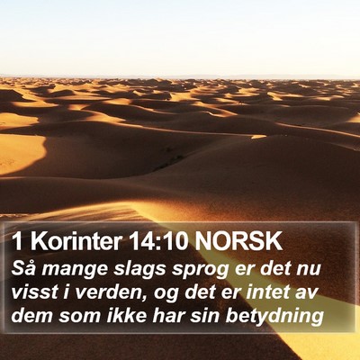 1 Korinter 14:10 NORSK Bible Verse Image