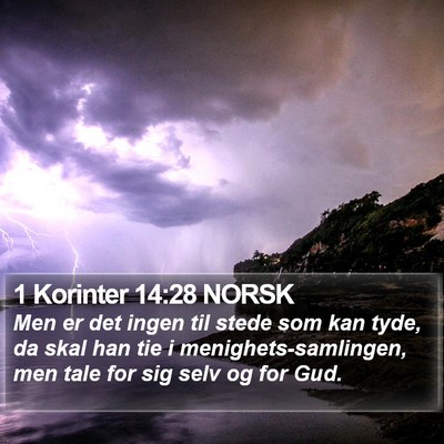 1 Korinter 14:28 NORSK Bible Verse Image