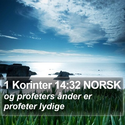 1 Korinter 14:32 NORSK Bible Verse Image